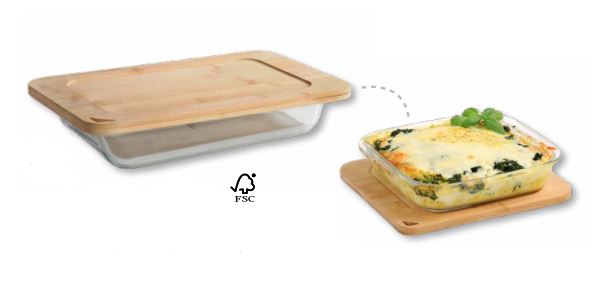 ASSADEIRA 22CM C/TABUA 27.5X25CM BAMBOO#